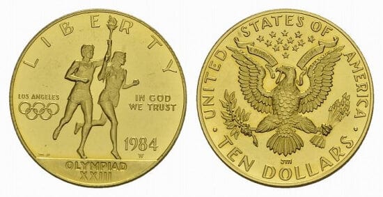 kosuke_dev 北米　アメリカ　オリンピック　1984年　10ドル　金貨　プルーフ