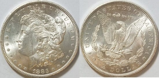 北米　アメリカ　リバティー　1883年　1ドル　硬貨　極美品
