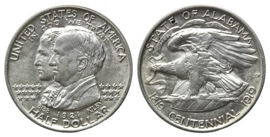 kosuke_dev 北米 アラバマ建立100周年記念コイン 1/2ドル 1921年 極美品