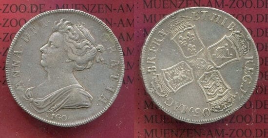 kosuke_dev イギリス アン女王 VIGO 1/2クラウン銀貨 1703年 極美品