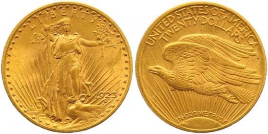 kosuke_dev アメリカ合衆国 20ドル金貨 1923年 極美品