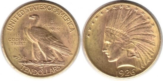 kosuke_dev アメリカ合衆国 インディアン 10ドル金貨 1926年 極美品