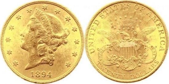 kosuke_dev アメリカ合衆国 20ドル金貨 1894年 美品