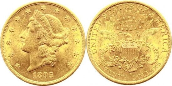 kosuke_dev アメリカ合衆国 20ドル金貨 1895年 極美品