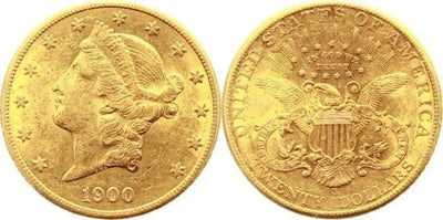 アメリカ合衆国 20ドル金貨 1900年 美品