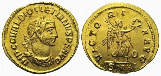 kosuke_dev ローマ帝国　ディオクレティアヌス　284年-305年　アウレウス　金貨　極美品