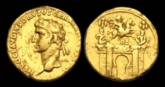 kosuke_dev ローマ帝国　大ドルスス　41年-4年　アウレウス　金貨　美品