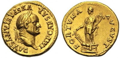 kosuke_dev ローマ帝国　ウェスパシアヌス　69年-79年　アウレウス74　金貨　極美品