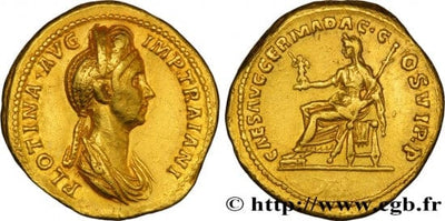 kosuke_dev ローマ帝国 プロティナ アウレウス金貨 112年 極美品