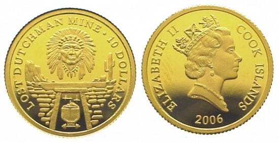 kosuke_dev クック島 エリザベス2世 10ドル金貨 2006年 プルーフ