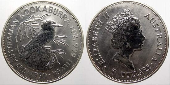 kosuke_dev オーストラリア エリザベス2世 5ドル銀貨 1990年 プルーフ