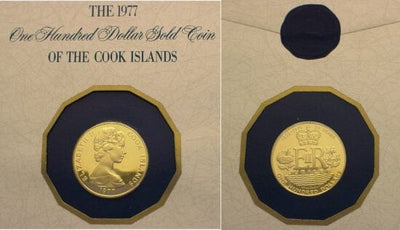 kosuke_dev クック諸島 エリザベス2世 100ドル金貨 1977年 プルーフ