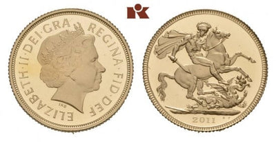 kosuke_dev イギリス アイルランド エリザベス2世 ソブリン ｊ金貨 2011年 プルーフ