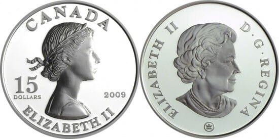 kosuke_dev カナダ　エリザベス2世　2009年　15ドル　銀貨　プルーフ