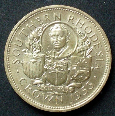 kosuke_dev 南ローデシア　エリザベス2世　1953年　銀貨　未使用