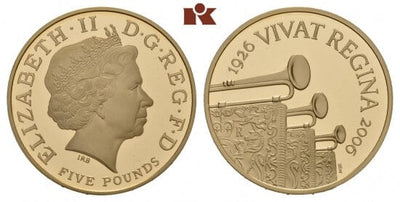 イギリスとアイルランド　エリザベス2世　2006年　5パウンド　金貨　プルーフ