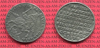 kosuke_dev 神聖ローマ帝国　ブランデンブルク=プロイセン　フリードリヒ・ヴィルヘルム　1658年　1/2ターラー　銀貨　美品