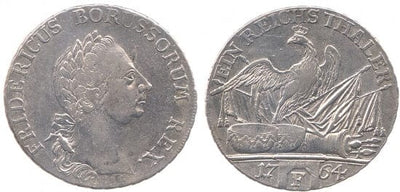 kosuke_dev 神聖ローマ帝国　ブランデンブルク=プロイセン　フリードリヒ2世　1764年　ターラー　硬貨　美品