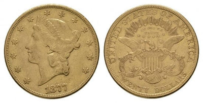 アメリカ合衆国 リバティー 20ドル金貨 1877年 美品