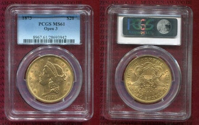 kosuke_dev 【PCGS MS61】アメリカ合衆国 20ドル金貨 1873年