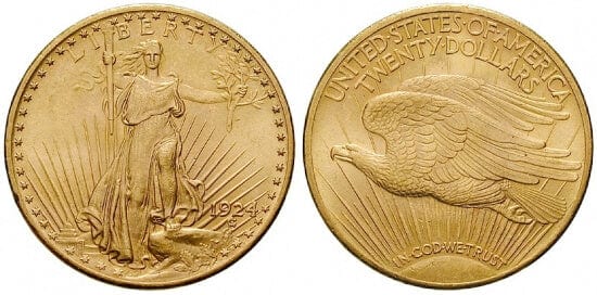 kosuke_dev アメリカ合衆国 20ドル金貨 1924年 極美品