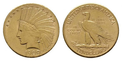 北米　アメリカ　インディアン　サンフランシスコ　10ドル　1909年　金貨　極美品