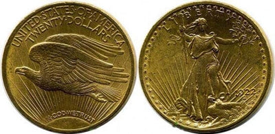 kosuke_dev 北米　アメリカ　リバティー　20ドル　1922年　金貨　準未使用