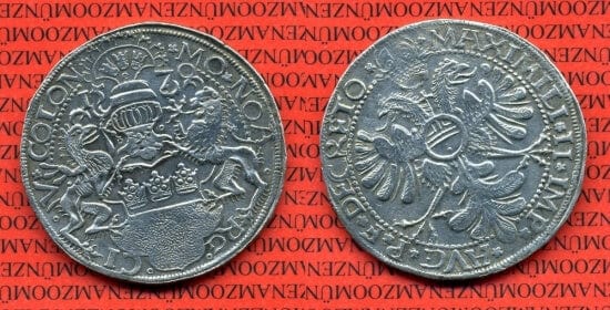 kosuke_dev ケルン マクシミリアン2世 1ターレル銀貨 1570年 AU58
