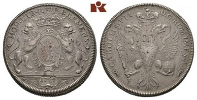 kosuke_dev ブレーメン 2ターレル銀貨 1744年 美品