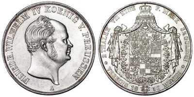 kosuke_dev プロイセン 2ターレル銀貨 1856年 未使用