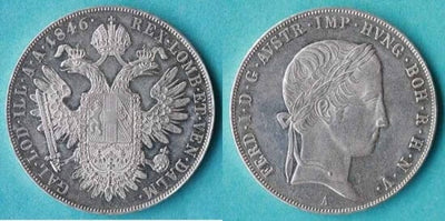 kosuke_dev オーストリア フェルディナンド2世 ターレル銀貨 1846年 未使用