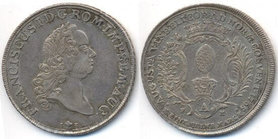 kosuke_dev 神聖ローマ帝国　ドイツ＝アウクスブルク　神聖ローマ皇帝フランツ１世　１７６５年　ターレル　硬貨　極美品