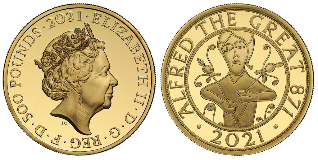 アンティークコインギャラリア 2021年 イギリス アルフレッド大王 5オンス プルーフ金貨