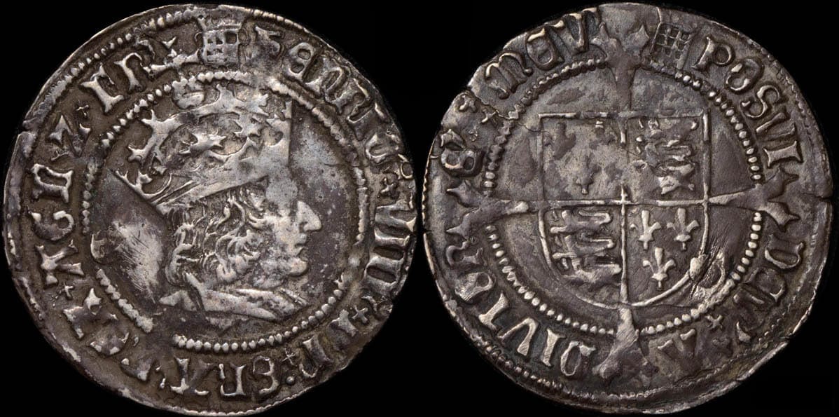イギリス ヘンリー8世 グロート銀貨（1509～1526年） ロイヤルミント