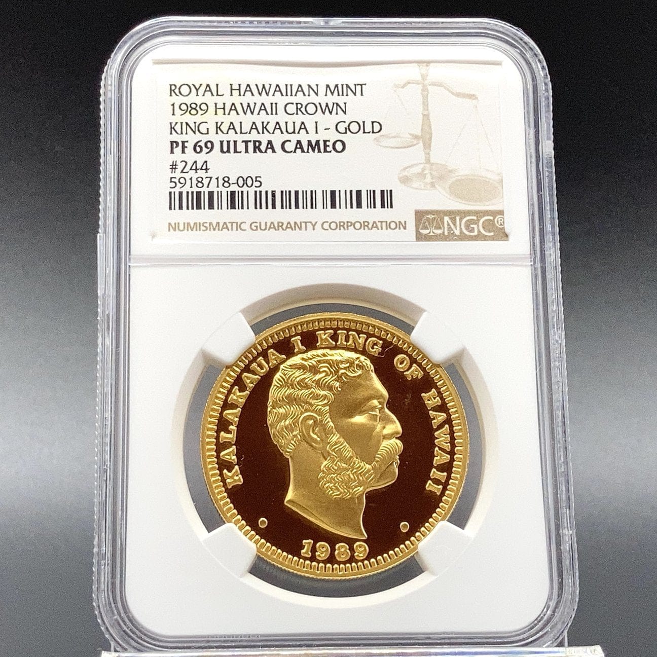 1989 アメリカ ハワイ王国 カラカウア王金貨 NGC PF69 ULTRA CAMEO | アンティークコインギャラリア