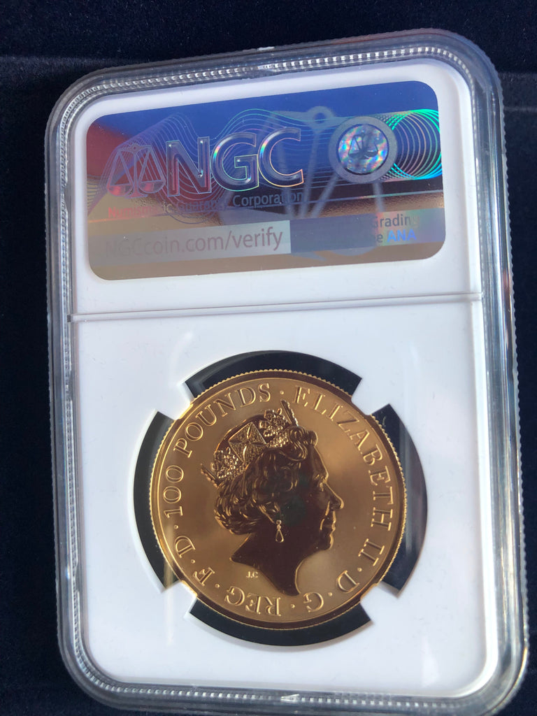 2020年 イギリス メイフラワー出航400周年 100ポンド 1オンス金貨 NGC