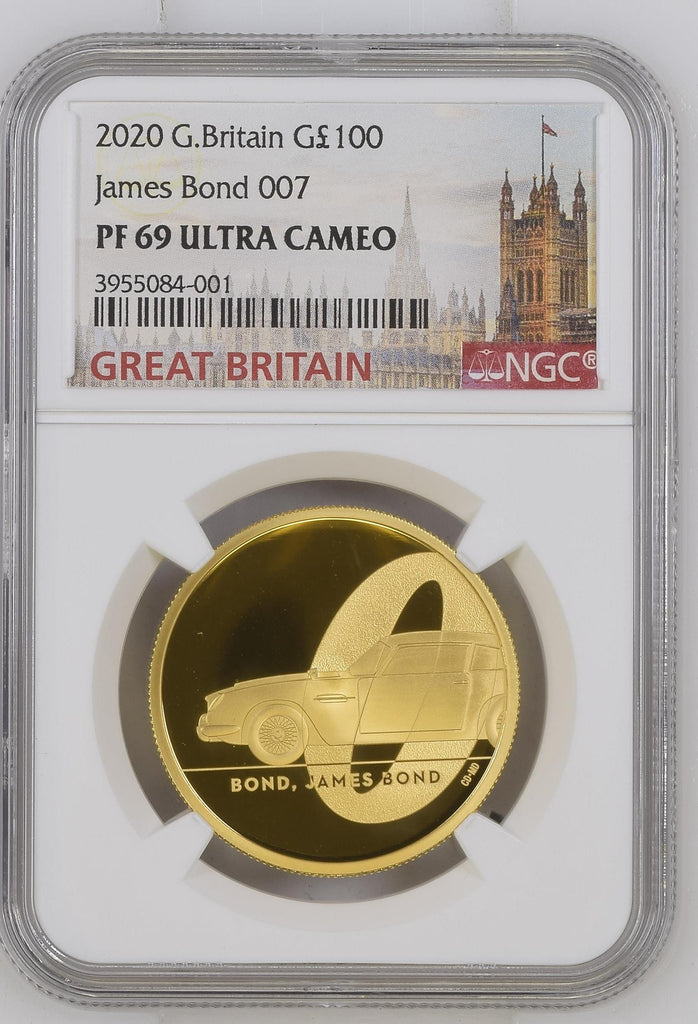 アンティークコインギャラリア 2020年 イギリス ジェームス・ボンド 007 1stデザイン 1オンス金貨 NGC PF69UC