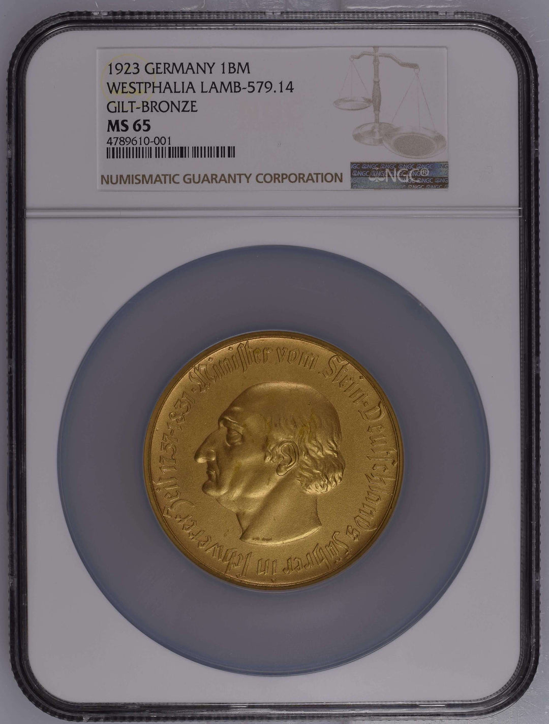 1923年 ドイツ ウェストファーレン 1兆マルク ハイパーインフレーションコイン ギルト | アンティークコインギャラリア