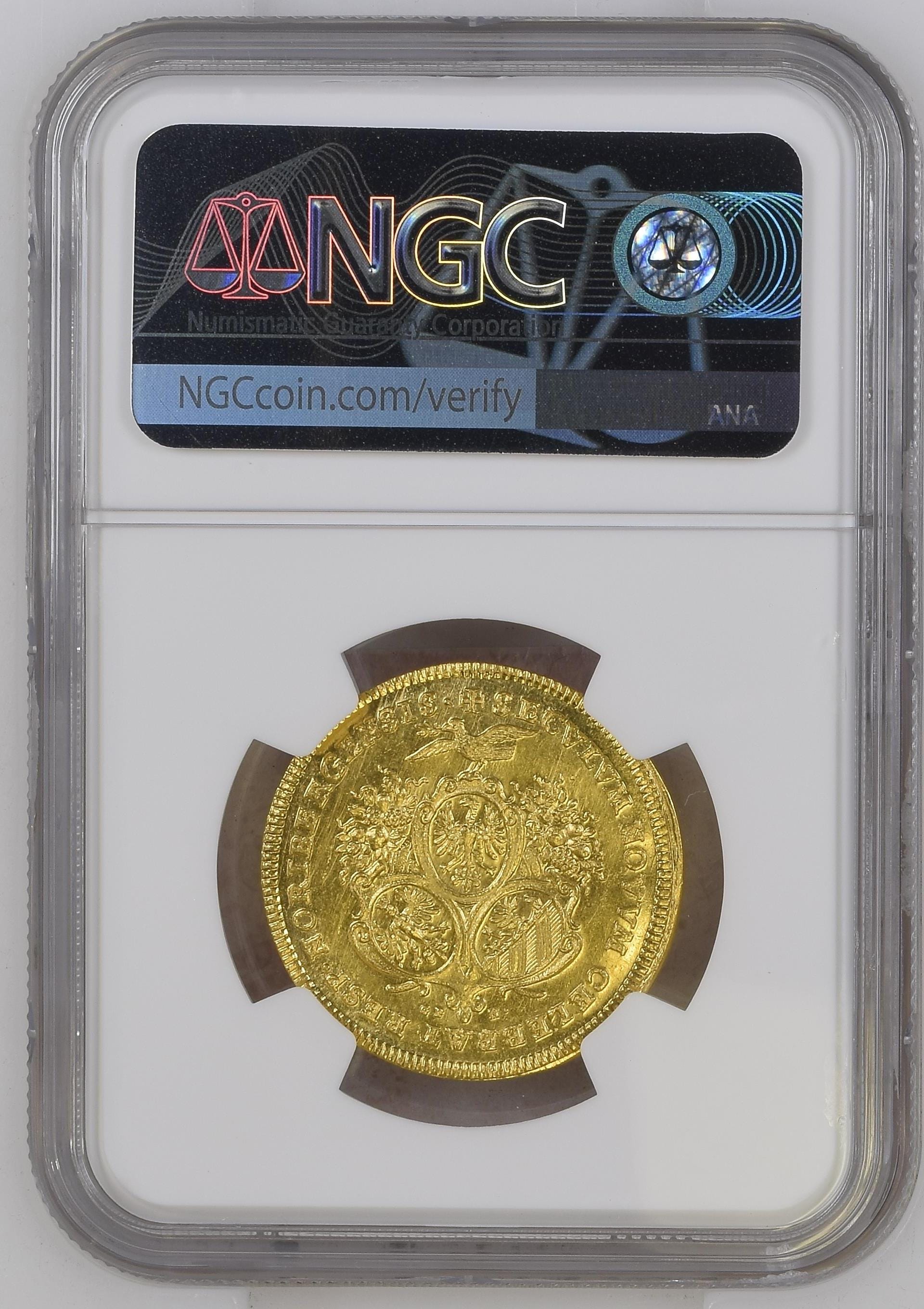 1700-GFN ドイツ ニュルンベルク 2ダカット金貨 リストライク ラムダカット NGC MS66 | アンティークコインギャラリア