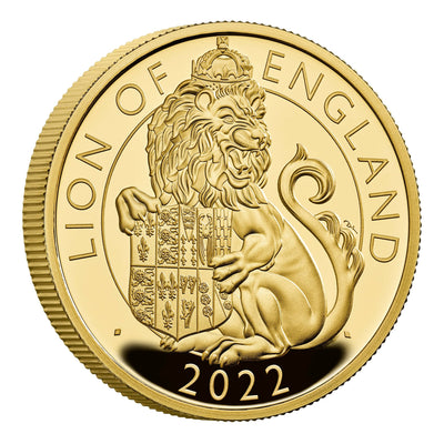 アンティークコインギャラリア 2022 イギリス ロイヤルテューダービーストシリーズ イングランドのライオン 5オンス金貨