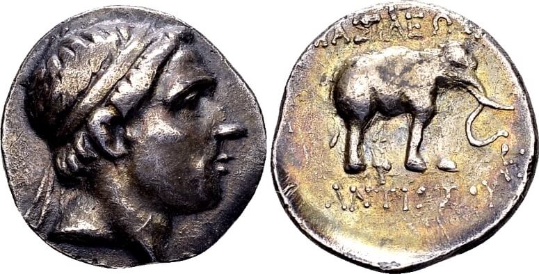 Ancient Greek Seleucids Antiochos III drachm 204-200BC