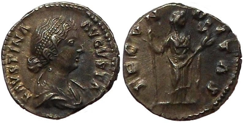 kosuke_dev 古代ローマ ファウスティナ・ミノル 161-175年 デナリウス銀貨 美品