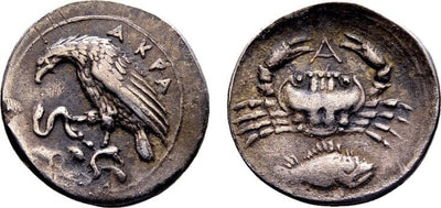 kosuke_dev 古代ギリシャ シチリア島 アクラガス 紀元前425-426年 リトラ銀貨 極美品