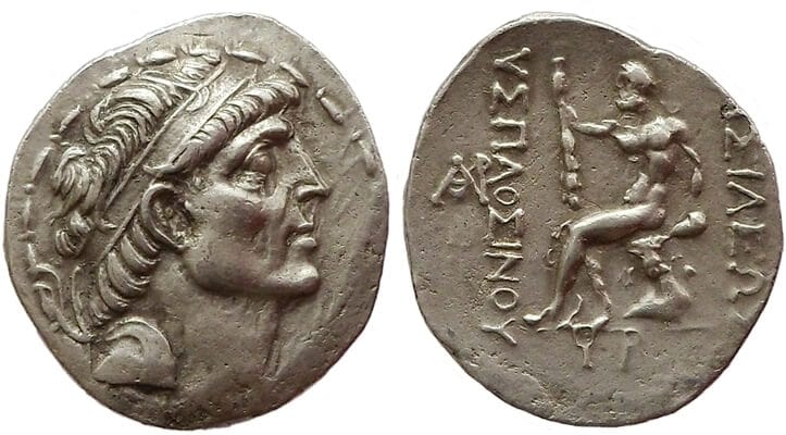 古代ギリシャ カラケネ王国 ヒスパネシオス 紀元前123/2年 テトラ