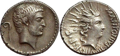 kosuke_dev 古代ローマ マルクス・アントニウス 紀元前42年 デナリウス銀貨 美品