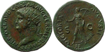 kosuke_dev 古代ローマ ネロ 64年 デュポンディウス真鍮貨 極美品