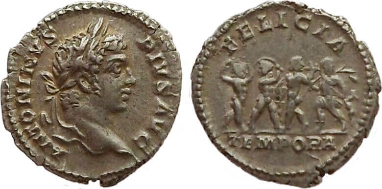 kosuke_dev 古代ローマ カラカラ 206-210年 デナリウス銀貨 準極美品