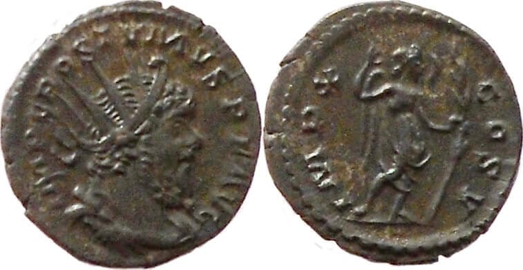 kosuke_dev 古代ローマ ガリア帝国 ポストゥムス 269年 アントニニアヌス銅貨 極美品