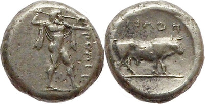 kosuke_dev 古代ギリシャ ルカニア ポセイドニア 紀元前470-445年 ノモス銀貨 極美品