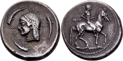 kosuke_dev 古代ギリシャ シチリア島 シラクサ 紀元前485-480年 銀貨 Choice 美品